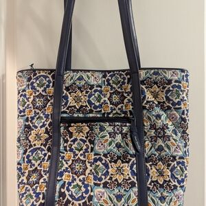 Vera Bradley Lisbon Blue Patterned Tote Bag
